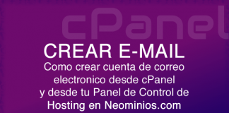 Crear una cuenta de Correo Electrónico en cPanel de Neominios.com Crear cuenta de email en cPanel